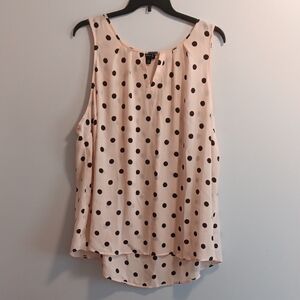 Torrid Pink Polka Dot Sleeveless Blouse, EUC, Size 4X